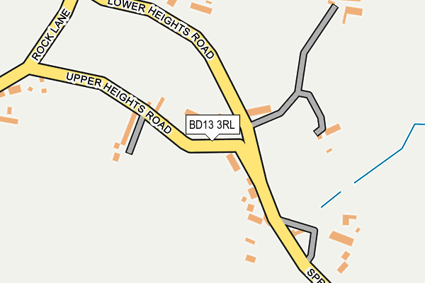 BD13 3RL map - OS OpenMap – Local (Ordnance Survey)