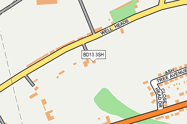 BD13 3SH map - OS OpenMap – Local (Ordnance Survey)