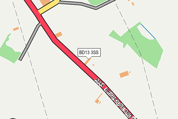 BD13 3SS map - OS OpenMap – Local (Ordnance Survey)