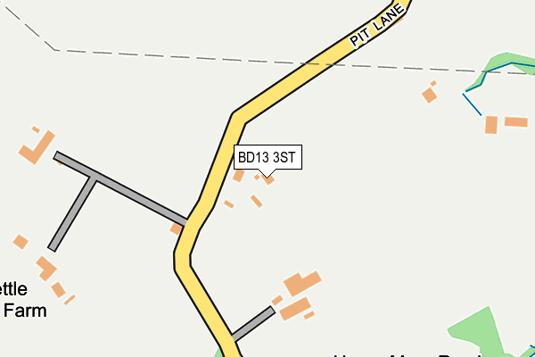 BD13 3ST map - OS OpenMap – Local (Ordnance Survey)