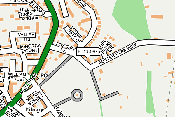 BD13 4BG map - OS OpenMap – Local (Ordnance Survey)