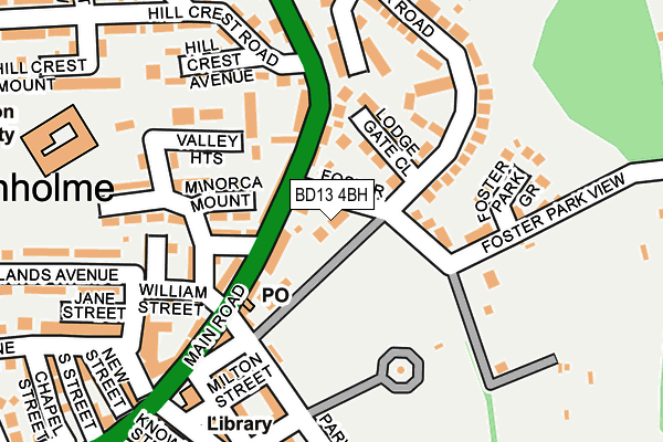 BD13 4BH map - OS OpenMap – Local (Ordnance Survey)