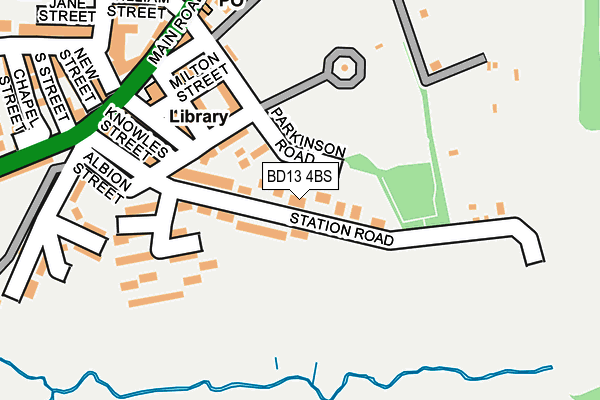 BD13 4BS map - OS OpenMap – Local (Ordnance Survey)