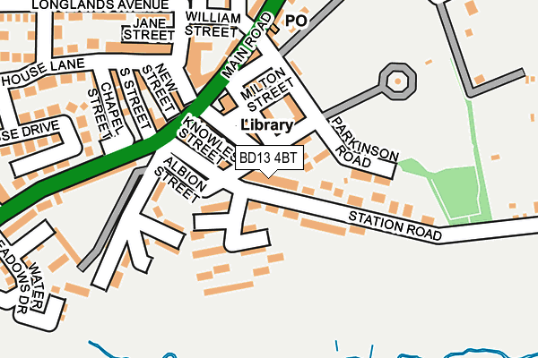 BD13 4BT map - OS OpenMap – Local (Ordnance Survey)