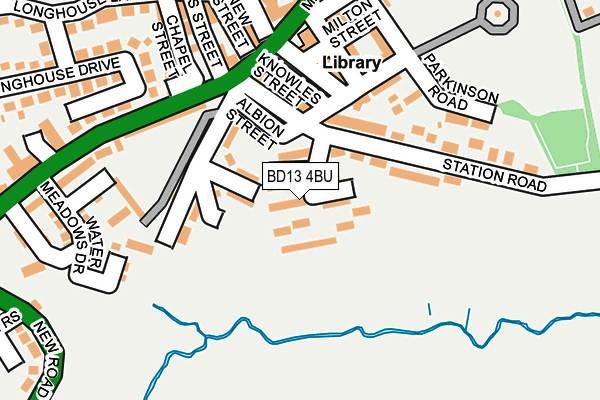 BD13 4BU map - OS OpenMap – Local (Ordnance Survey)