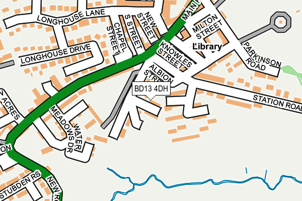 BD13 4DH map - OS OpenMap – Local (Ordnance Survey)