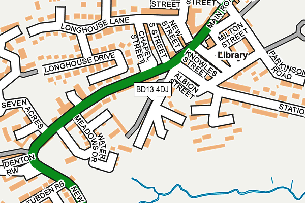 BD13 4DJ map - OS OpenMap – Local (Ordnance Survey)