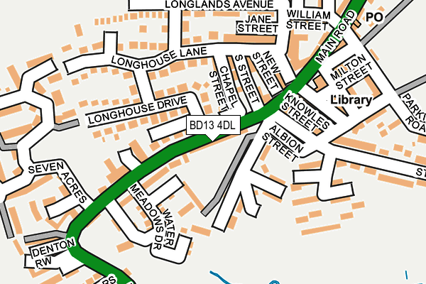 BD13 4DL map - OS OpenMap – Local (Ordnance Survey)