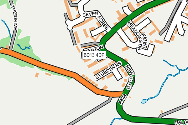 BD13 4DP map - OS OpenMap – Local (Ordnance Survey)