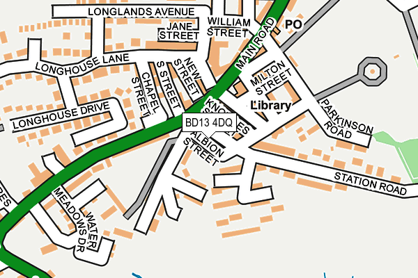 BD13 4DQ map - OS OpenMap – Local (Ordnance Survey)