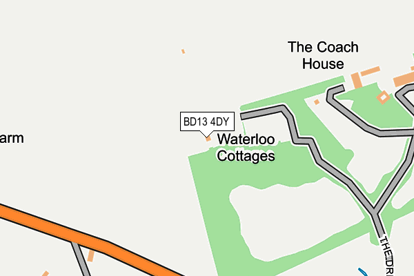 BD13 4DY map - OS OpenMap – Local (Ordnance Survey)