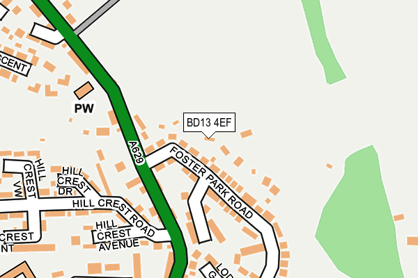 BD13 4EF map - OS OpenMap – Local (Ordnance Survey)