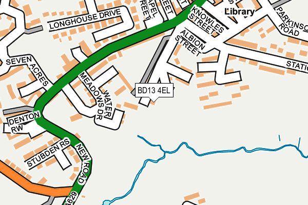BD13 4EL map - OS OpenMap – Local (Ordnance Survey)