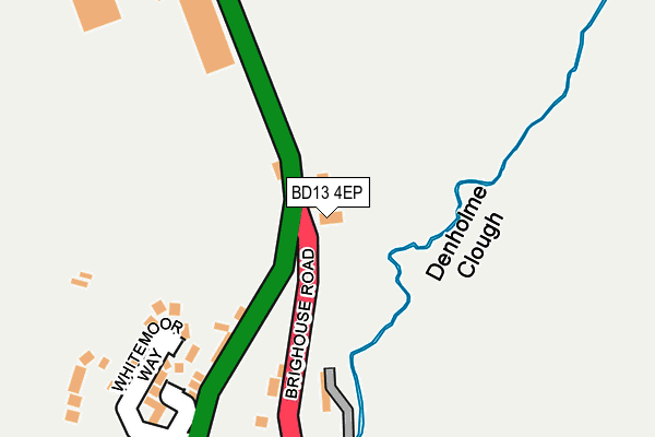 BD13 4EP map - OS OpenMap – Local (Ordnance Survey)
