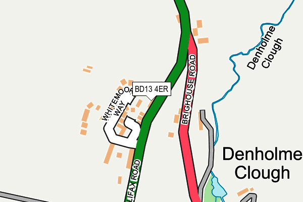 BD13 4ER map - OS OpenMap – Local (Ordnance Survey)