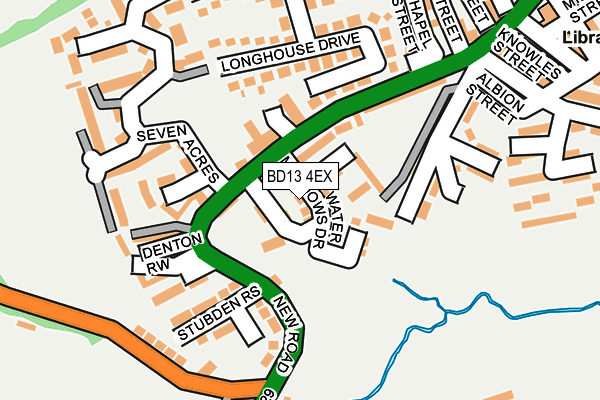 BD13 4EX map - OS OpenMap – Local (Ordnance Survey)