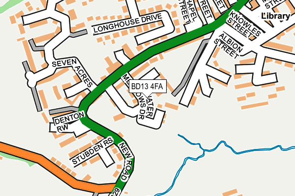 BD13 4FA map - OS OpenMap – Local (Ordnance Survey)