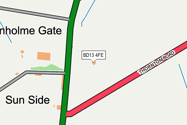 BD13 4FE map - OS OpenMap – Local (Ordnance Survey)