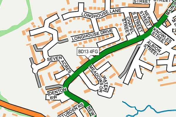 BD13 4FG map - OS OpenMap – Local (Ordnance Survey)