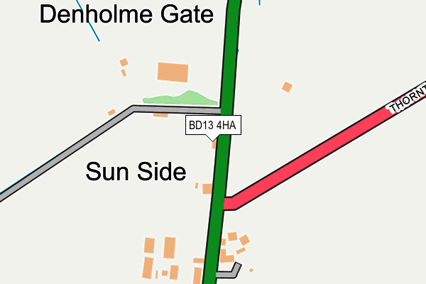 BD13 4HA map - OS OpenMap – Local (Ordnance Survey)