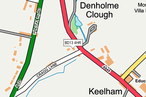 BD13 4HR map - OS OpenMap – Local (Ordnance Survey)