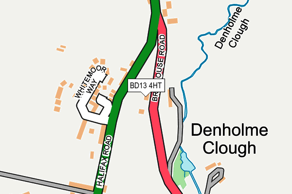 BD13 4HT map - OS OpenMap – Local (Ordnance Survey)