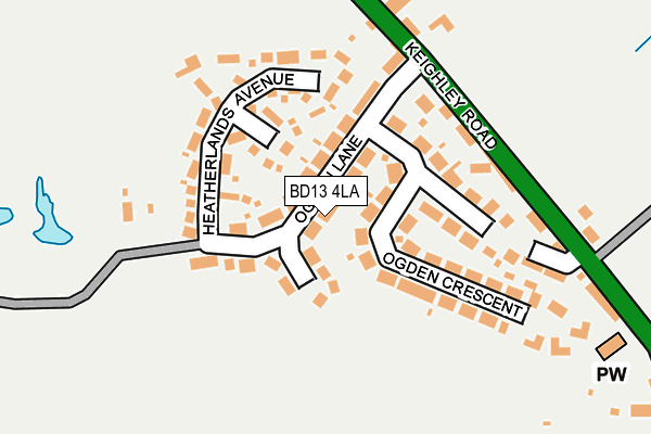 BD13 4LA map - OS OpenMap – Local (Ordnance Survey)