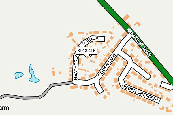BD13 4LF map - OS OpenMap – Local (Ordnance Survey)