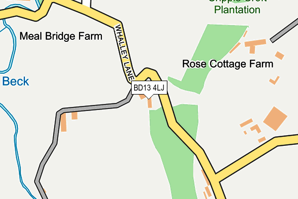 BD13 4LJ map - OS OpenMap – Local (Ordnance Survey)