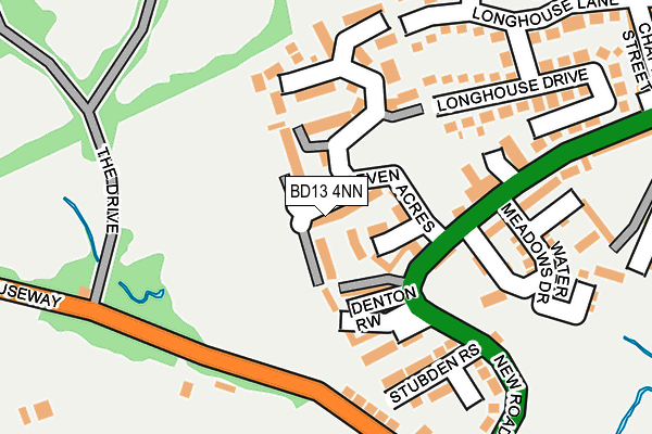 BD13 4NN map - OS OpenMap – Local (Ordnance Survey)