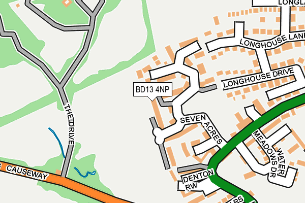 BD13 4NP map - OS OpenMap – Local (Ordnance Survey)