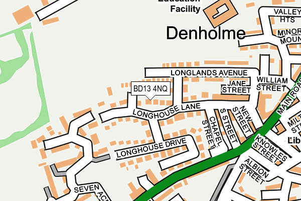 BD13 4NQ map - OS OpenMap – Local (Ordnance Survey)