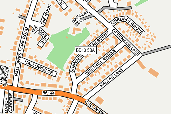 Map of BEN JORDAN MUSIC LTD at local scale