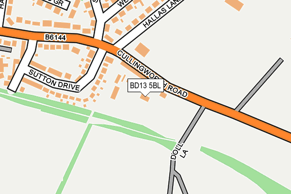 BD13 5BL map - OS OpenMap – Local (Ordnance Survey)