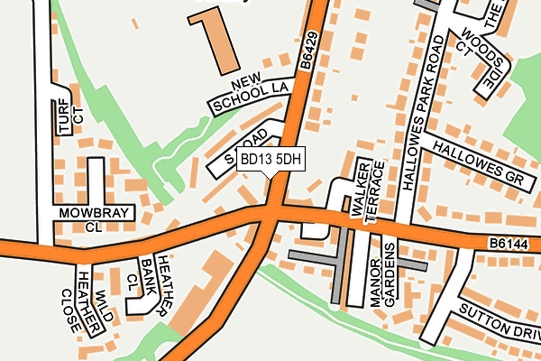 BD13 5DH map - OS OpenMap – Local (Ordnance Survey)