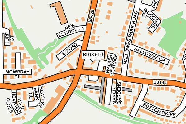 BD13 5DJ map - OS OpenMap – Local (Ordnance Survey)