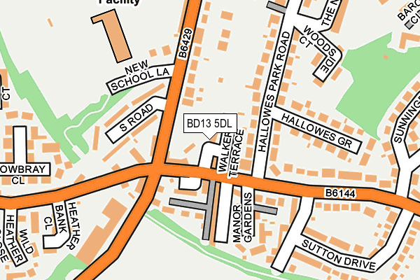 BD13 5DL map - OS OpenMap – Local (Ordnance Survey)