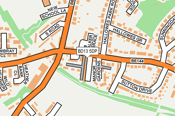 BD13 5DP map - OS OpenMap – Local (Ordnance Survey)