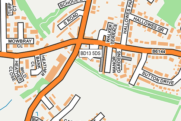 BD13 5DS map - OS OpenMap – Local (Ordnance Survey)