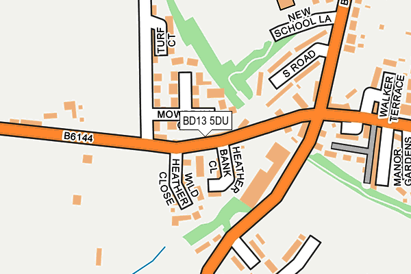 BD13 5DU map - OS OpenMap – Local (Ordnance Survey)