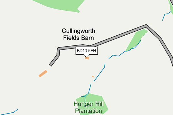 BD13 5EH map - OS OpenMap – Local (Ordnance Survey)