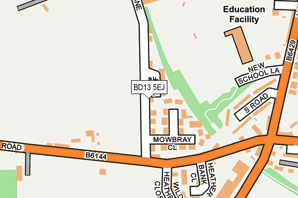 BD13 5EJ map - OS OpenMap – Local (Ordnance Survey)