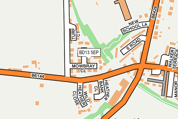 BD13 5EP map - OS OpenMap – Local (Ordnance Survey)