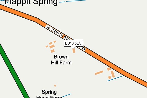 BD13 5EQ map - OS OpenMap – Local (Ordnance Survey)