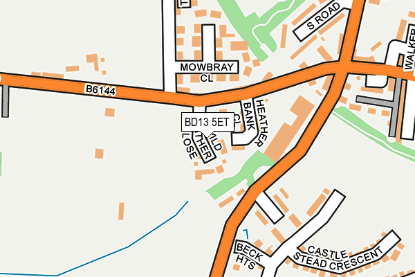 BD13 5ET map - OS OpenMap – Local (Ordnance Survey)