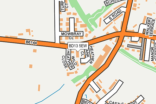 BD13 5EW map - OS OpenMap – Local (Ordnance Survey)