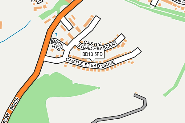 BD13 5FD map - OS OpenMap – Local (Ordnance Survey)