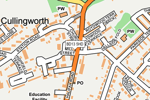 Map of ELLISONS BUTCHERS LIMITED at local scale