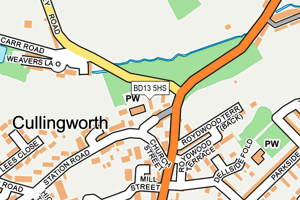 BD13 5HS map - OS OpenMap – Local (Ordnance Survey)