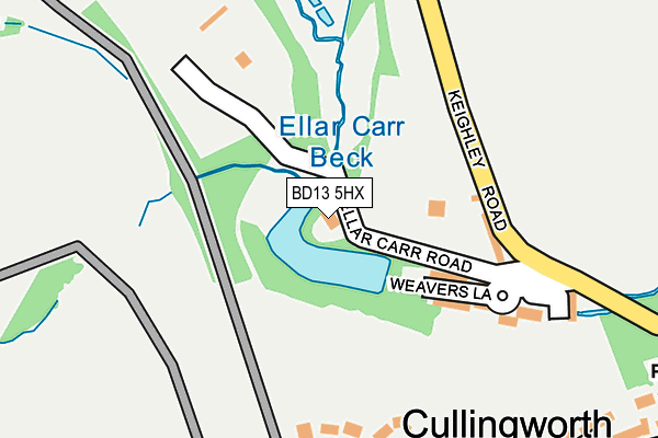 BD13 5HX map - OS OpenMap – Local (Ordnance Survey)